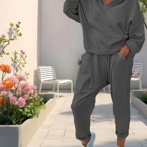 2 件女士時尚運動休閒女士純色帽衫運動服