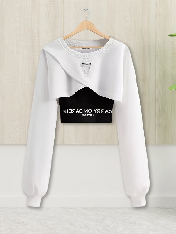 病毒 y2k 3 件套 | 截短連帽衫 + 卡車褲 + 女士背心 2024 美國街頭服