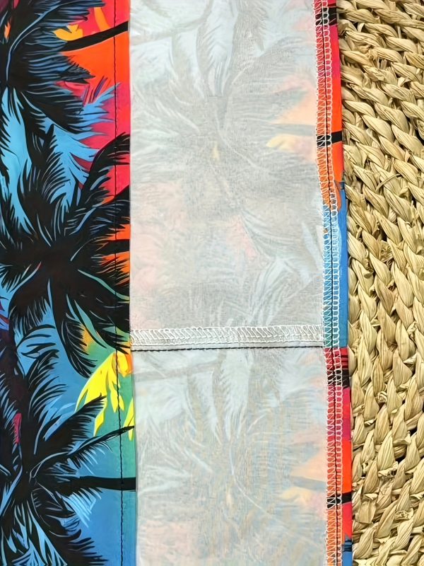 女士波西米亞風格露背長裙 鮮豔花卉印花a字型夏季連衣裙，可機洗輕薄面料適合海灘度假及休閒外出，沙灘裝，不透明材質