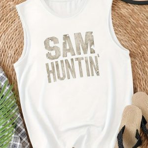 sam huntin 遮掩文本女士休閒背心