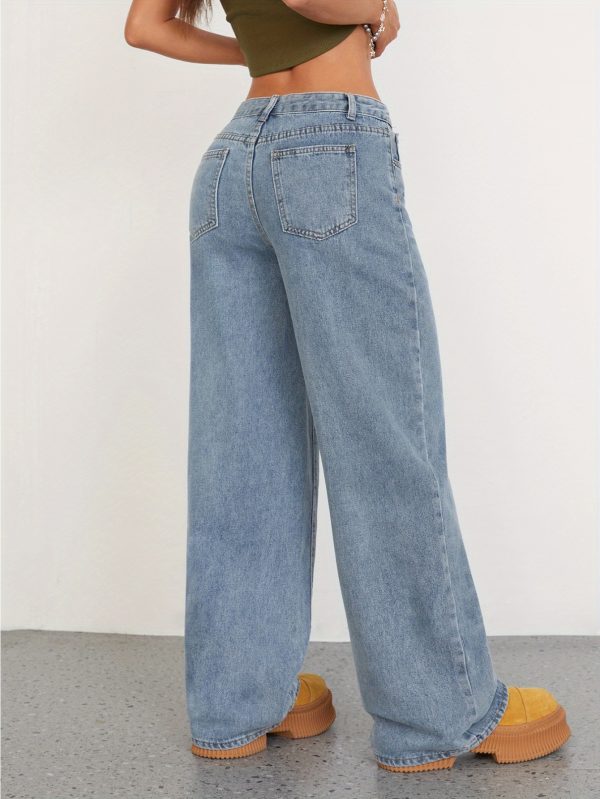 high waist wide leg jeans
