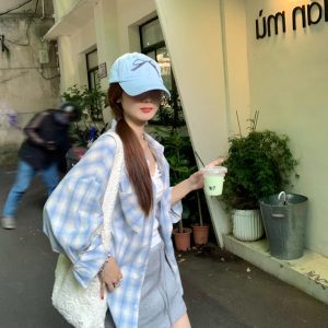 日韓風格春夏衬衫休閒款式大尺寸衬衫